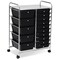 Rolling Storage Cart 15 Drawer Organizer With Wheels Craft Office Supply Organizer Steel Frame Multicolor Drawers